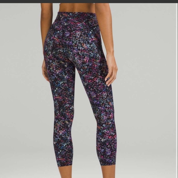 Lululemon Base Pace High-Rise Crop 23" Floral Spray Multi Nulux Sz 0 *P5 - Picture 2 of 5